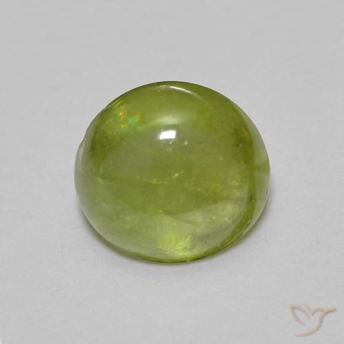 Sfene Verde chiaro naturale da 1.52 ct, Taglio ovale, Trasparente