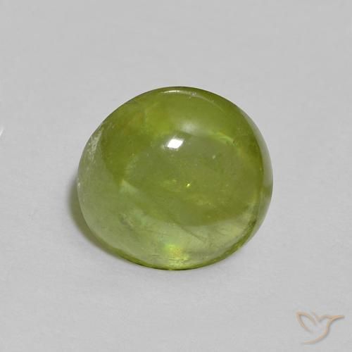 Sfene Verde chiaro naturale da 1.52 ct, Taglio ovale, Trasparente