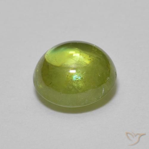 Sfene Verde chiaro naturale da 1.52 ct, Taglio ovale, Trasparente