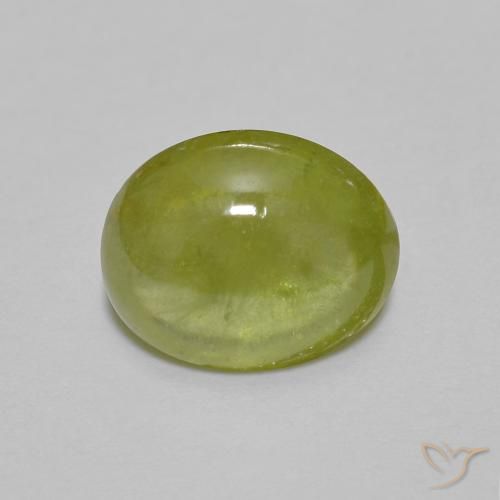 Sfene Verde oliva naturale da 2.03 ct, Ovale, Trasparente