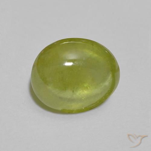 Sfene Verde oliva naturale da 2.03 ct, Ovale, Trasparente