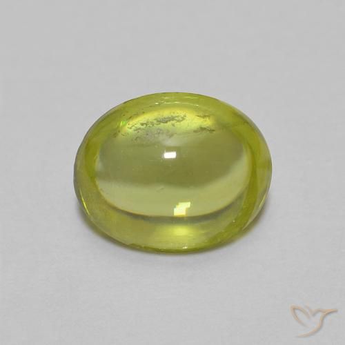 Sfene Caldo terroso verde naturale da 1.01 ct, Ovale, Trasparente