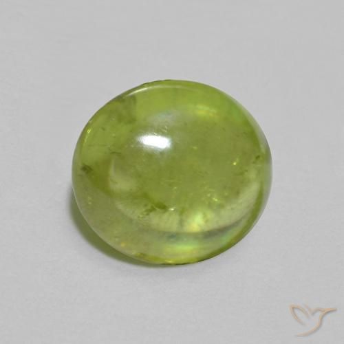 Sfene Verde oliva naturale da 1.26 ct, Ovale, Trasparente