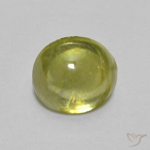 0.83ct Naturale Verde chiaro Sfene, Ovale, Trasparente