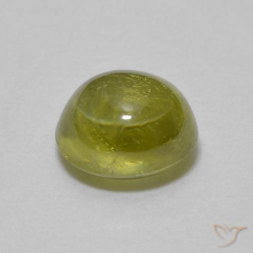 Sfene Verde chiaro naturale da 0.83 ct, Ovale, Trasparente