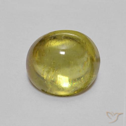 1.47ct Naturale Verde giallastro Sfene, Ovale, Trasparente