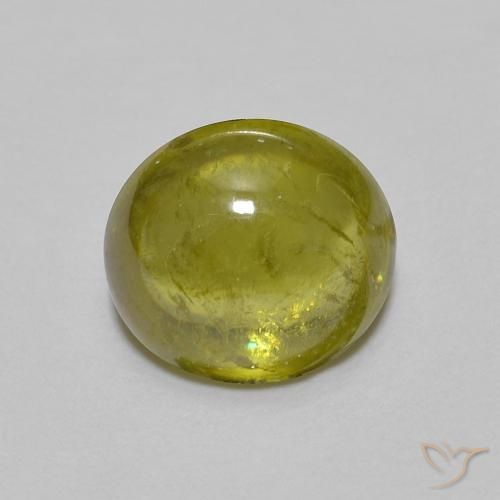 1.45ct Naturale Verde medio Sfene, Ovale, Trasparente