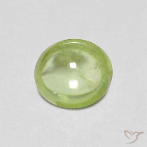 0.86ct Naturale Verde chiaro e vivace Sfene, Ovale, Trasparente
