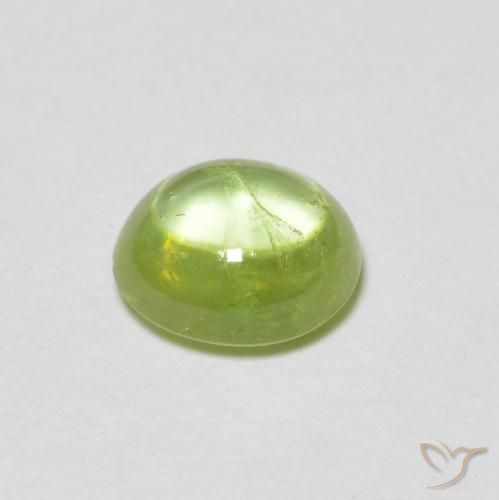 Sfene Verde chiaro e vivace naturale da 0.86 ct, Ovale, Trasparente