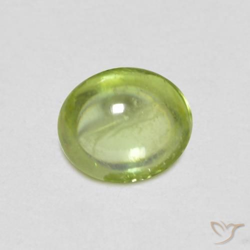 Sfene Verde chiaro e vivace naturale da 0.78 ct, Ovale, Trasparente