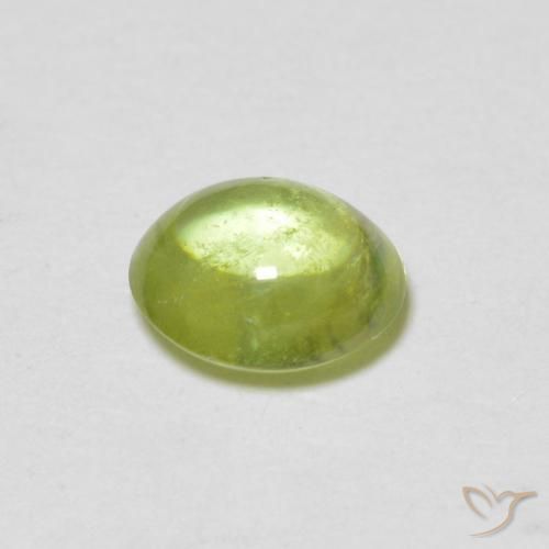 Sfene Verde chiaro e vivace naturale da 0.78 ct, Ovale, Trasparente
