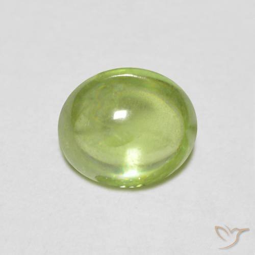 0.89ct Naturale Verde chiaro e vivace Sfene, Ovale, Trasparente