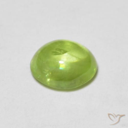 Sfene Verde chiaro e vivace naturale da 0.89 ct, Ovale, Trasparente