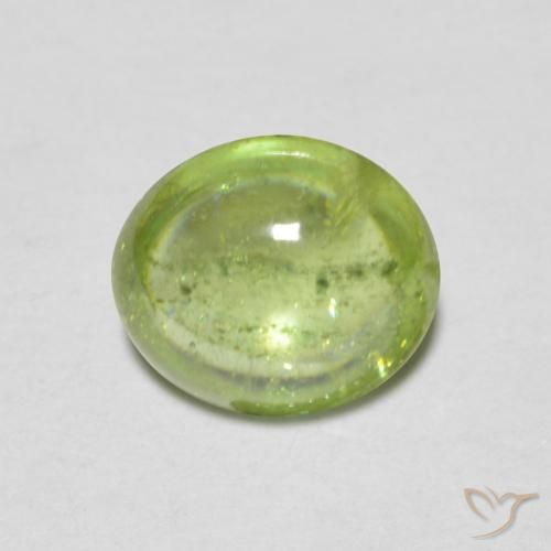 1.14ct Naturale Verde chiaro e vivace Sfene, Ovale, Trasparente