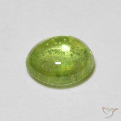 Sfene Verde chiaro e vivace naturale da 1.14 ct, Ovale, Trasparente