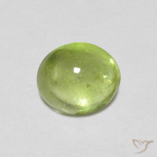 Sfene Verde chiaro naturale da 0.84 ct, Ovale, Trasparente
