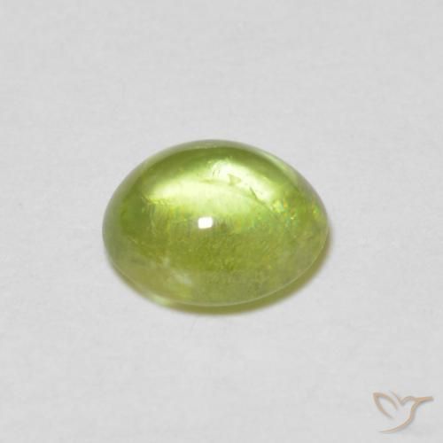 Sfene Verde chiaro naturale da 0.84 ct, Ovale, Trasparente