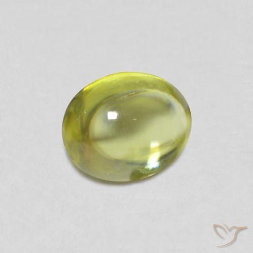 Sfene Caldo bosco verde naturale da 0.75 ct, Ovale, Trasparente