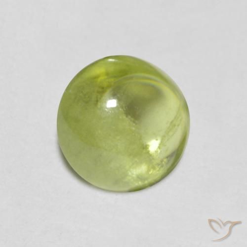 Sfene Verde oliva naturale da 1.29 ct, Ovale, Trasparente