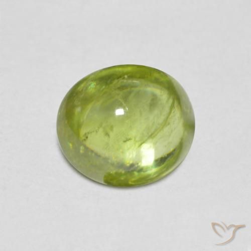 1.07ct Naturale Verde chiaro e vivace Sfene, Ovale, Trasparente