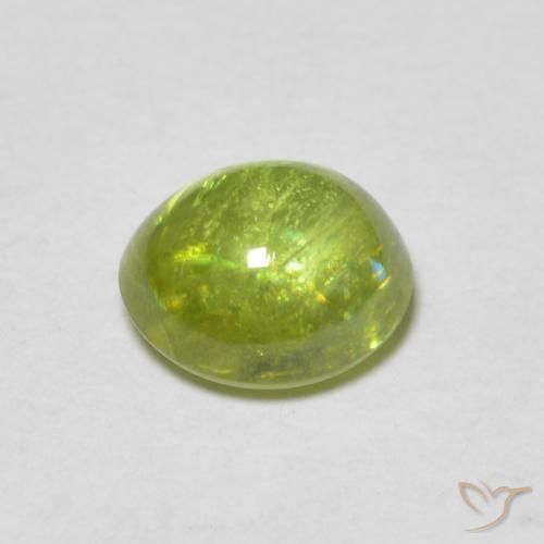 Sfene Verde chiaro e vivace naturale da 1.07 ct, Ovale, Trasparente
