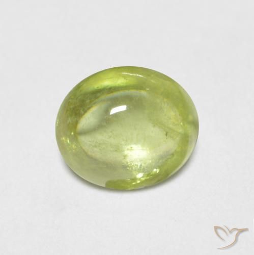 0.85ct Naturale Giallo chiaro Sfene, Ovale, Trasparente