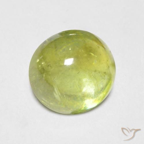1.56ct Naturale Giallo chiaro Sfene, Ovale, Trasparente