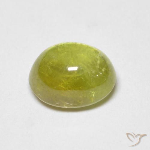 Sfene Giallo chiaro verdastro naturale da 1.30 ct, Ovale, Trasparente