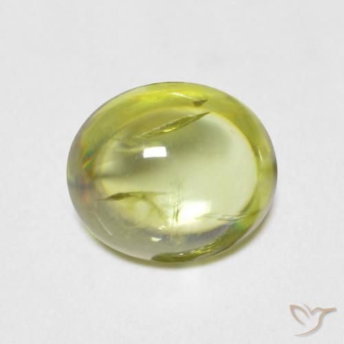 1.12ct Naturale Limone giallo Sfene, Ovale, Trasparente