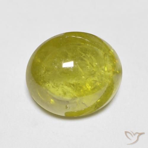 2.89ct Naturale Giallo Ananas Sfene, Ovale, Trasparente