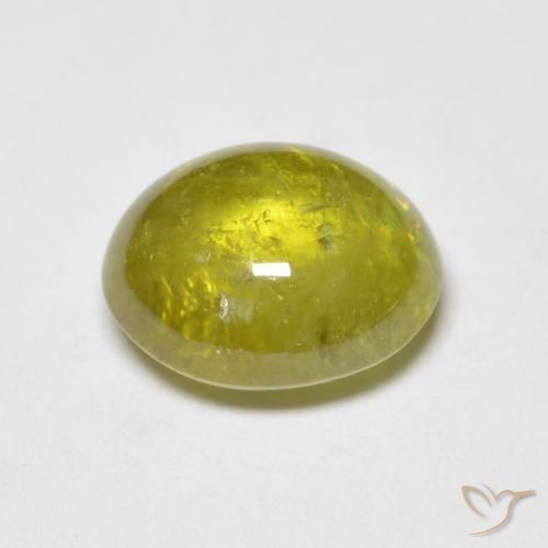Sfene Giallo Ananas naturale da 2.89 ct, Ovale, Trasparente