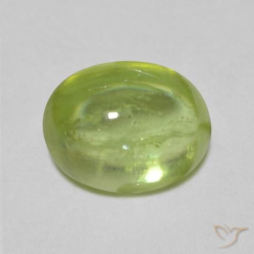 Sfene Verde brillante naturale da 1.47 ct, Ovale, Trasparente