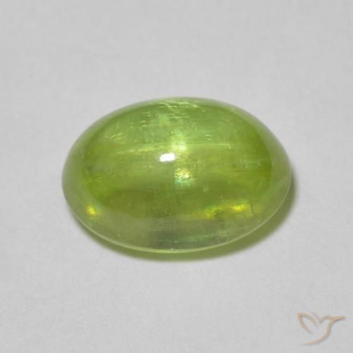 Sfene Verde brillante naturale da 1.47 ct, Ovale, Trasparente