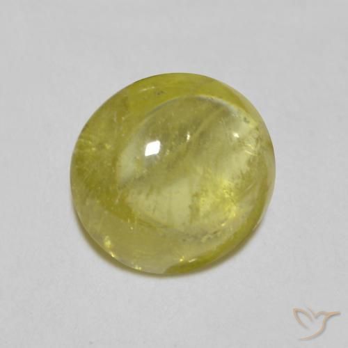 Sfene Marrone Verde Dorato naturale da 1.25 ct, Ovale, Trasparente