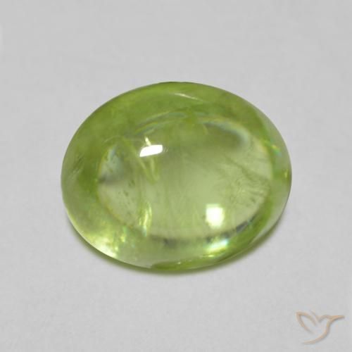 1.35ct Naturale Verde chiaro e vivace Sfene, Ovale, Trasparente
