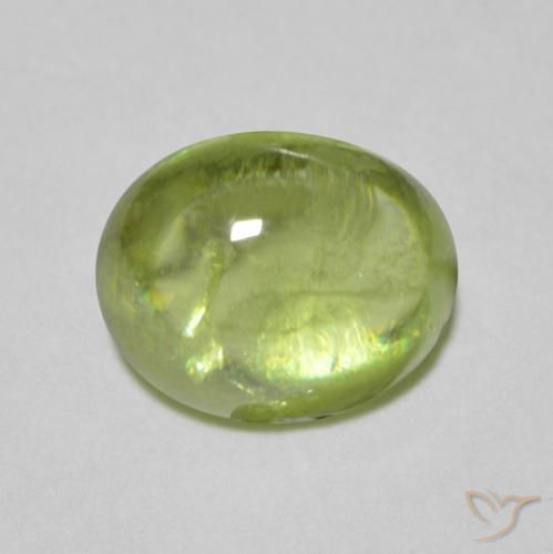 1.30ct Naturale Verde chiaro e vivace Sfene, Ovale, Trasparente