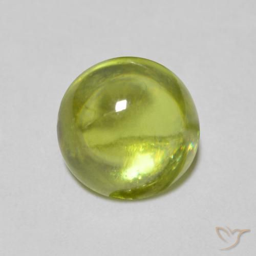 1.22ct Naturale Verde oliva Sfene, Rotondo, Trasparente