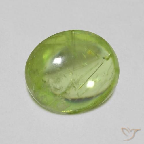 1.34ct Naturale Verde chiaro e vivace Sfene, Ovale, Trasparente