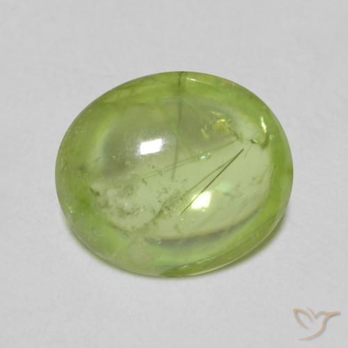 Sfene Verde chiaro e vivace naturale da 1.34 ct, Ovale, Trasparente