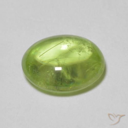 Sfene Verde chiaro e vivace naturale da 1.34 ct, Ovale, Trasparente