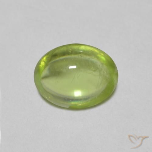 0.69ct Naturale Verde brillante Sfene, Ovale, Trasparente