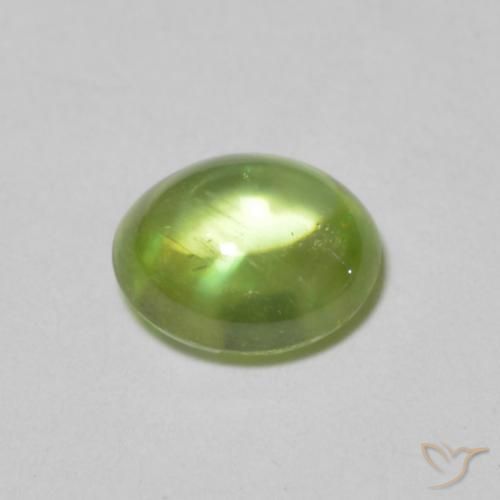 Sfene Verde chiaro e vivace naturale da 0.90 ct, Ovale, Trasparente
