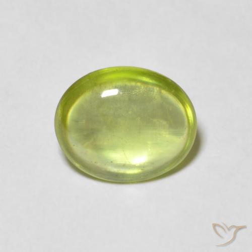 1.25ct Naturale Verde brillante Sfene, Ovale, Trasparente