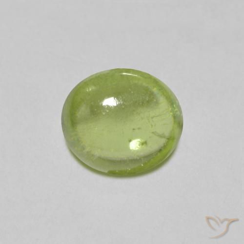 Sfene Verde chiaro e vivace naturale da 1.08 ct, Ovale, Trasparente