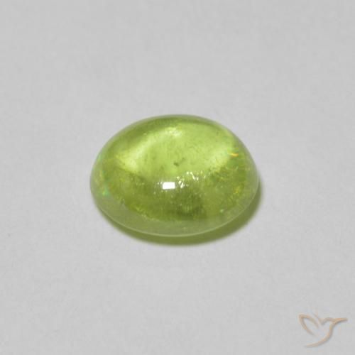Sfene Verde chiaro e vivace naturale da 1.08 ct, Ovale, Trasparente