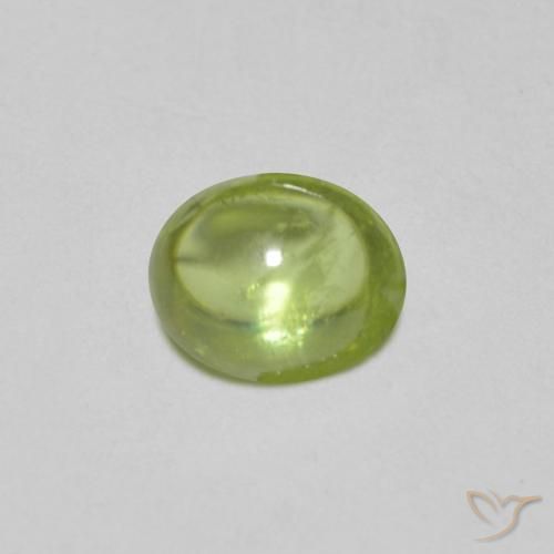 0.87ct Naturale Verde medio Sfene, Ovale, Trasparente