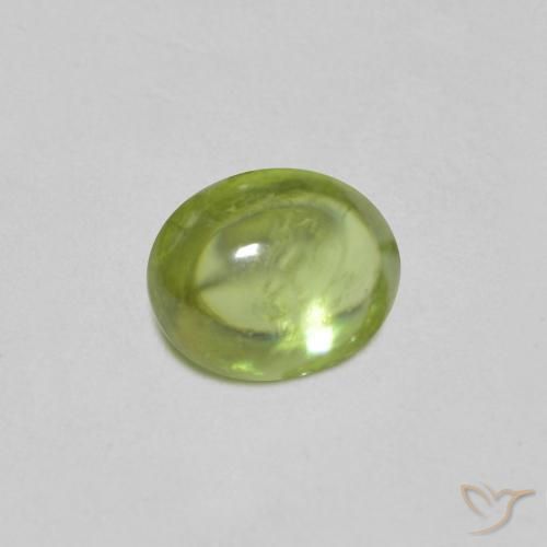 Sfene Verde medio naturale da 0.87 ct, Ovale, Trasparente
