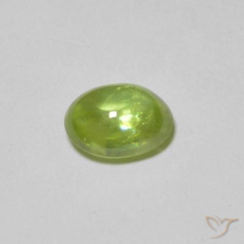 Sfene Verde medio naturale da 0.87 ct, Ovale, Trasparente