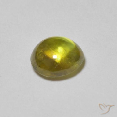 Sfene Verde caldo naturale da 1.13 ct, Ovale, Trasparente