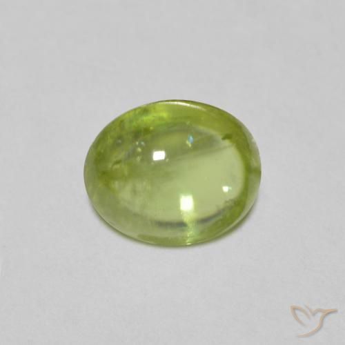 1.16ct Naturale Verde medio Sfene, Ovale, Trasparente